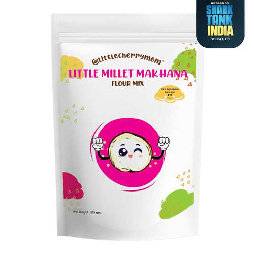 Littlecherrymom Little Millet Makhana Mix 375 gm - Nutritous Snack/Quick meal, No Preservatives