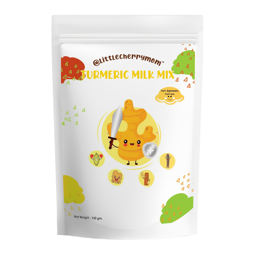 Littlecherrymom Haldi Milk Mix - Turmeric Golden Milk Powder For Immunity & Daily Health