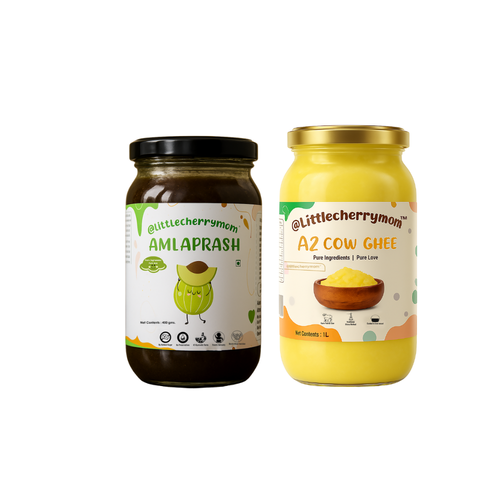Littlecherrymom Health Unlimited Combo (Amlaprash + A2 Bilona Cow Ghee 1L)