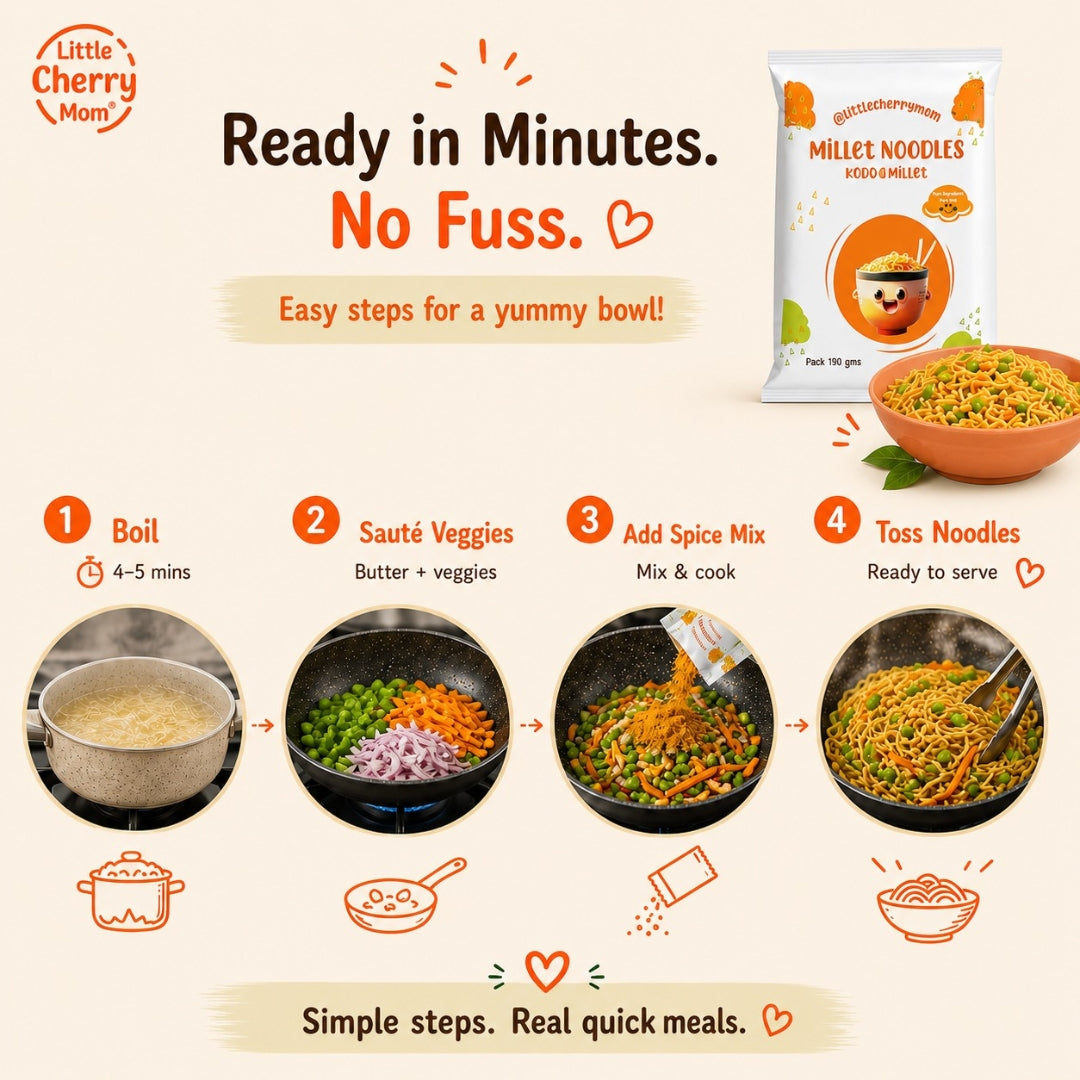 Littlecherrymom Kodo Millet Noodles - 190gm