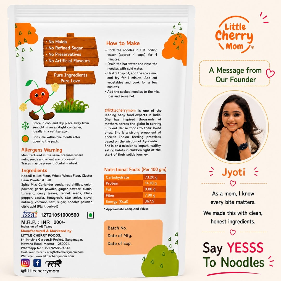 Littlecherrymom Kodo Millet Noodles - 190gm