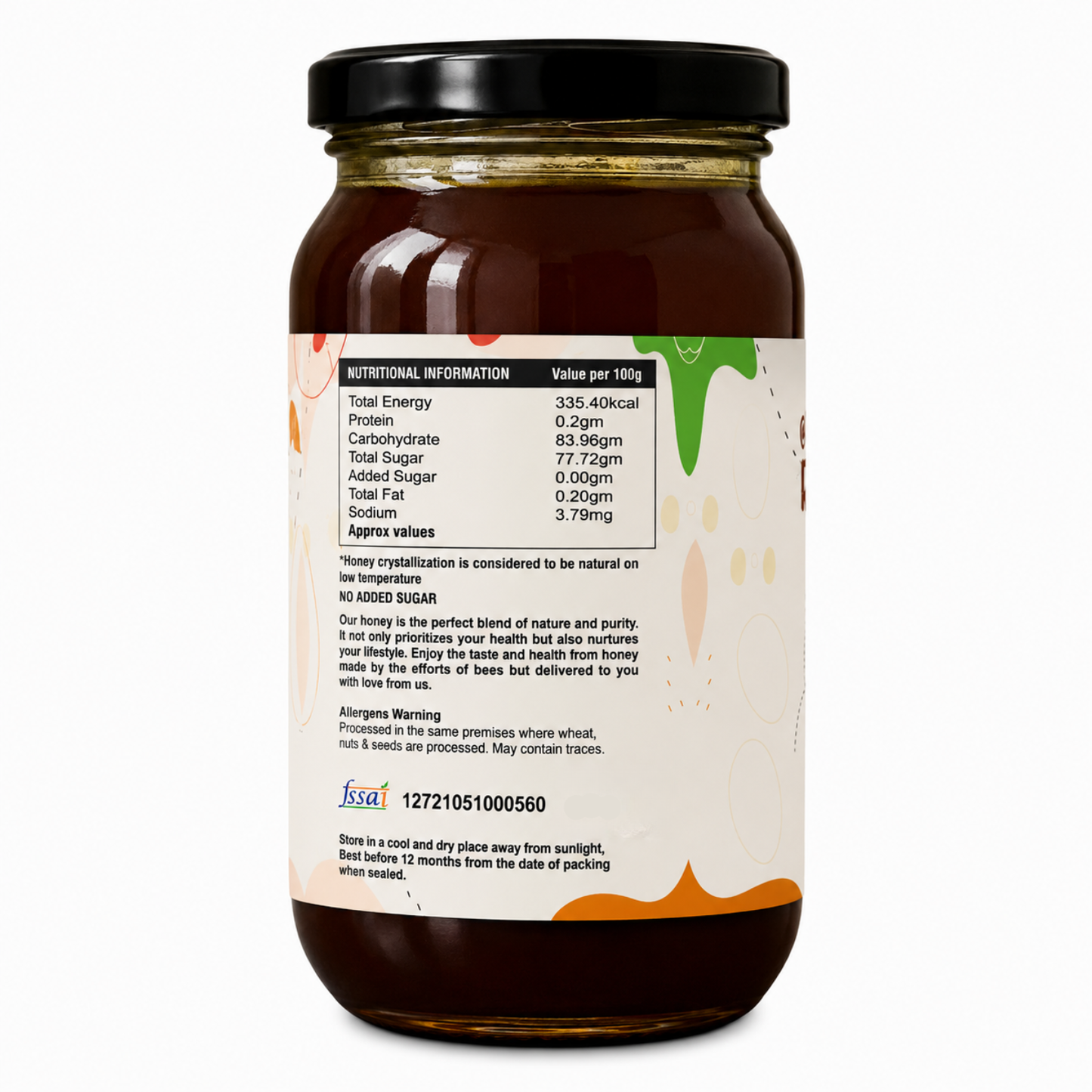 Littlecherrymom Raw Honey Ajwain (500g)— Traditional Wellness Blend for Kids & Families | No Refined Sugar