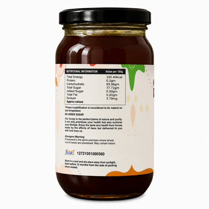 Littlecherrymom Raw Honey Ajwain (500g)— Traditional Wellness Blend for Kids & Families | No Refined Sugar