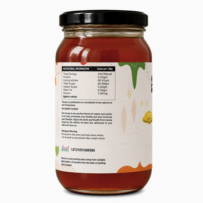 Littlecherrymom Raw Honey Multiflora (500g) — Natural & Unfiltered Honey for Kids & Families | No Added Sugar