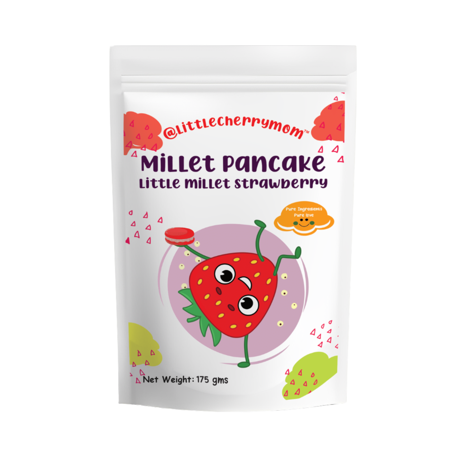 Littlecherrymom Super Millets Pancake Combo — Healthy Pancake Mix Combo for Kids | Strawberry & Mango Flavours | No Maida