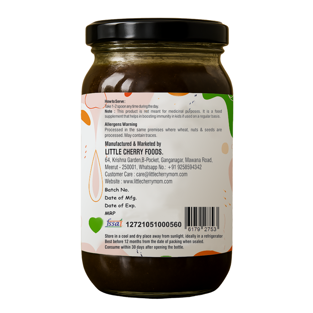 Littlecherrymom Winter Immunity Booster Combo — Amlaprash, Turmeric Milk Mix & A2 Bilona Ghee for Families