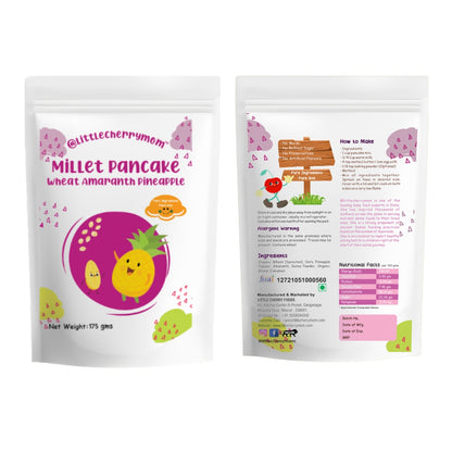 Littlecherrymom Pancake Mania Combo (375g×5) — Healthy Pancake Mix Combo for Kids | 5 Real Fruit Flavours | No Maida