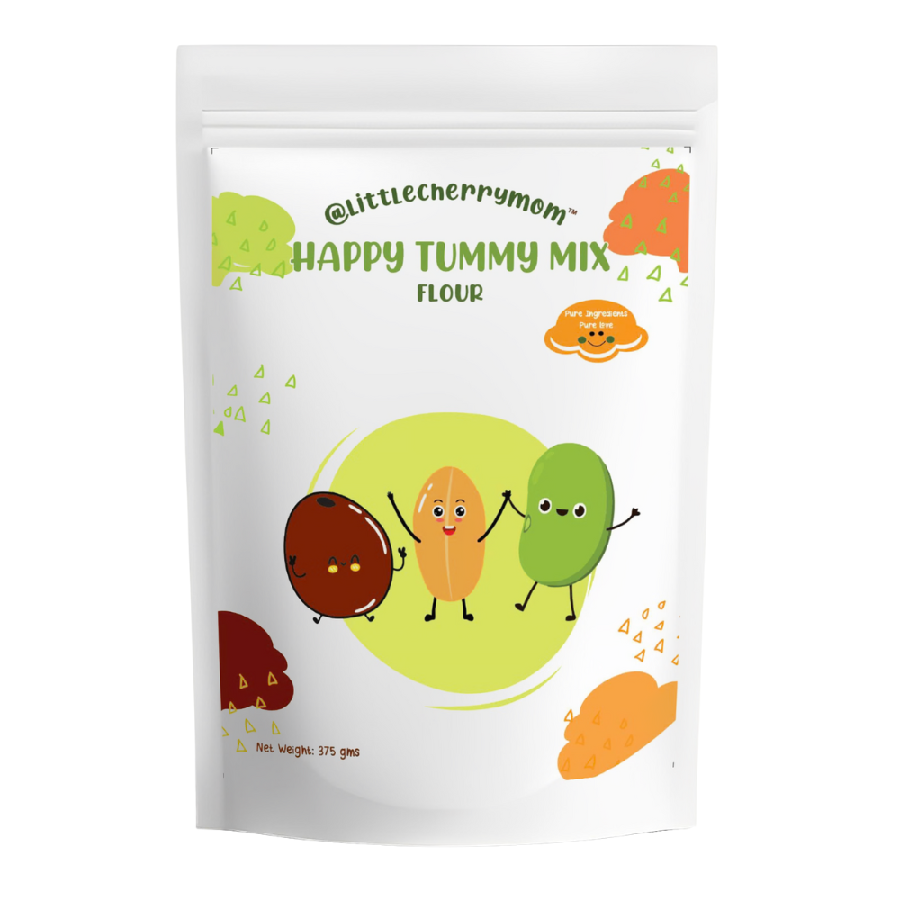 Littlecherrymom  Happy Tummy Combo - (Happy Tummy Mix, Little Millet Makhana) 375g each
