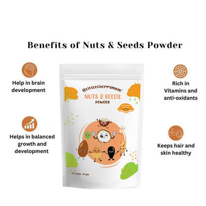 Littlecherrymom Immunity Booster Combo - 1x300g Nuts & Seeds Powder, 1x150g Dried Amla Powder