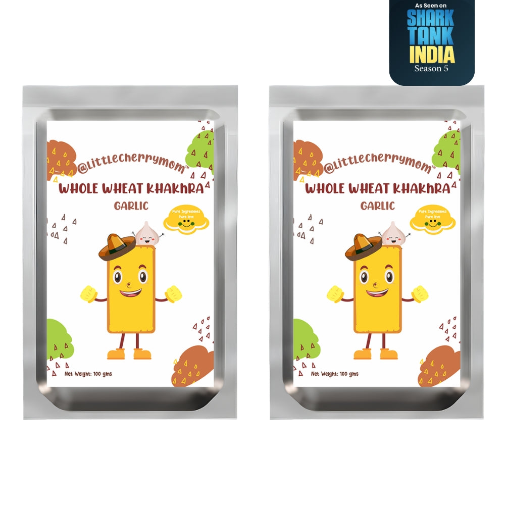 Whole Wheat Khakhra - Garlic Flavour (Pack of 2)