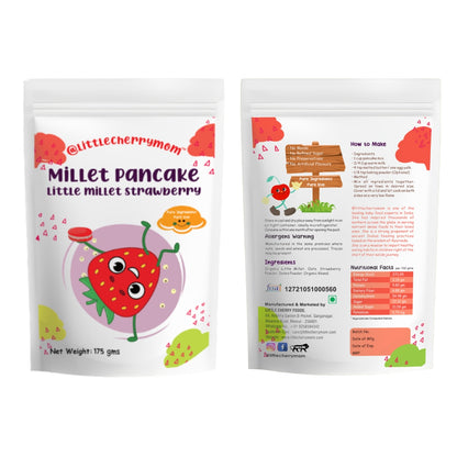 Littlecherrymom Pancake Mania Combo (375g×5) — Healthy Pancake Mix Combo for Kids | 5 Real Fruit Flavours | No Maida