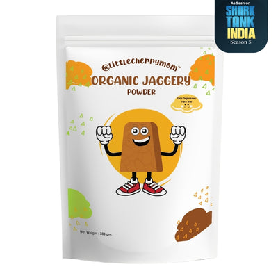 Littlecherrymom Organic Jaggery Powder 300g — Traditional Unrefined Sweetener for Kids & Families | Natural Sugar Alternative