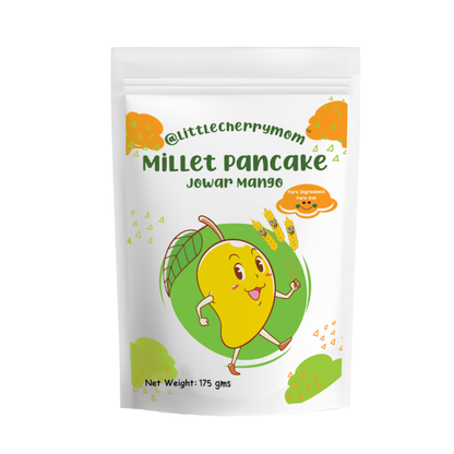 Littlecherrymom Super Millets Pancake Combo — Healthy Pancake Mix Combo for Kids | Strawberry & Mango Flavours | No Maida