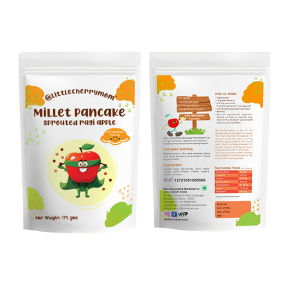 Littlecherrymom Pancake Mania Combo (375g×5) — Healthy Pancake Mix Combo for Kids | 5 Real Fruit Flavours | No Maida