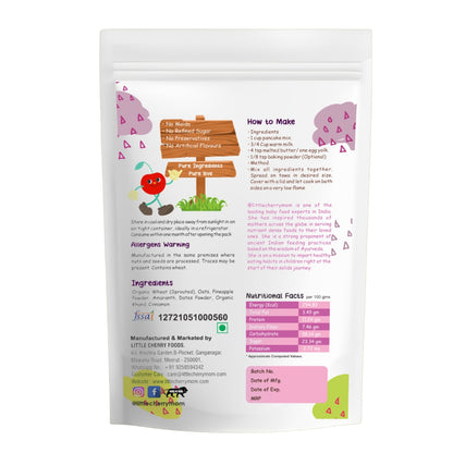 Littlecherrymom Power Pancake Combo (175g×2) — Healthy Pancake Mix Combo for Kids | Ragi Choco Banana & Pineapple | No Maida