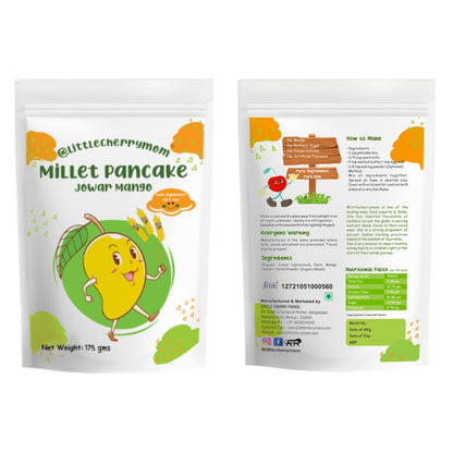 Littlecherrymom Pancake Mania Combo (375g×5) — Healthy Pancake Mix Combo for Kids | 5 Real Fruit Flavours | No Maida