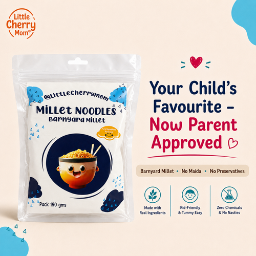 Littlecherrymom Barnyard Millet Instant Noodles – Healthy Instant Millet Noodles for Kids & Families | No Maida | No Palm Oil