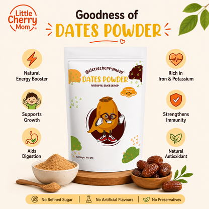Littlecherrymom Dates Powder 300g — Natural Sweetener for Babies & Families | No Refined Sugar