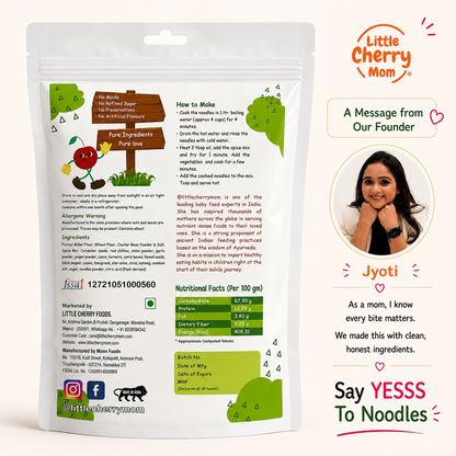 Littlecherrymom Foxtail Millet Instant Noodles — Healthy Instant Millet Noodles for Kids & Families | No Maida | No Palm Oil