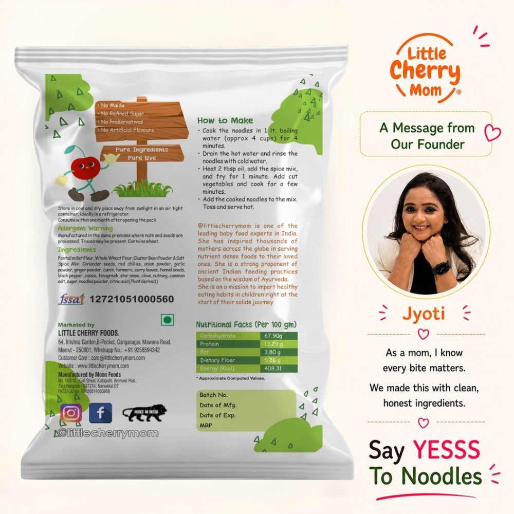 Littlecherrymom Foxtail Millet Noodles - 190gm