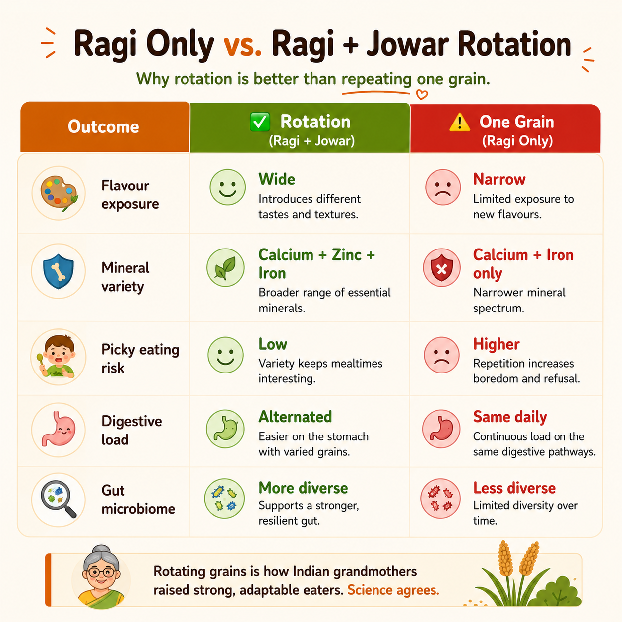 Littlecherrymom Sprouted Jowar Flour 375g — Naturally Gluten-Free & Easy to Digest | Clean Millet Flour for Babies & Families