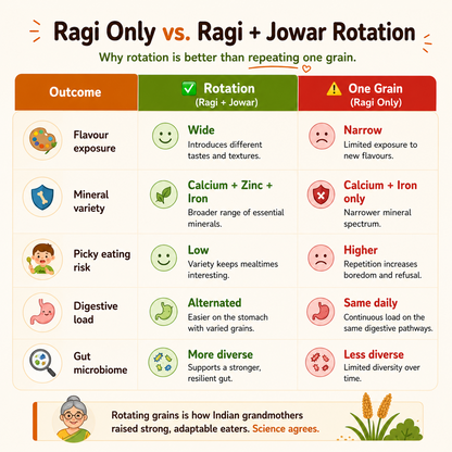 Littlecherrymom Sprouted Jowar Flour 375g — Naturally Gluten-Free & Easy to Digest | Clean Millet Flour for Babies & Families