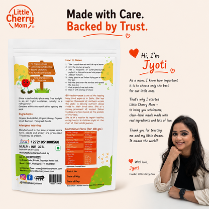 Littlecherrymom Beetroot Kodo Millet Instant Dosa/Idli Mix — Instant Millet Breakfast Mix for Kids & Families | No Maida | No Salt | Ready in 10 Minutes