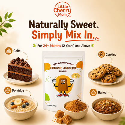 Littlecherrymom Organic Jaggery Powder 300g — Traditional Unrefined Sweetener for Kids & Families | Natural Sugar Alternative