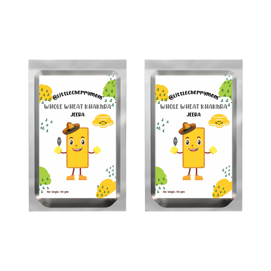 Littlecherrymom Whole Wheat Khakhra — Crispy Baked Snack for Kids & Families | No Maida, No Fried Chips