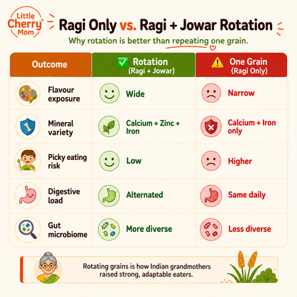 Littlecherrymom Sprouted Jowar Flour 375g — Naturally Gluten-Free & Easy to Digest | Clean Millet Flour for Babies & Families