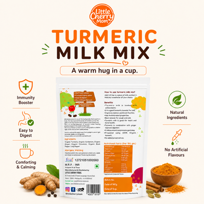 Littlecherrymom Turmeric Milk Mix — Natural Golden Milk for Kids & Families | Immunity & Better Sleep Support