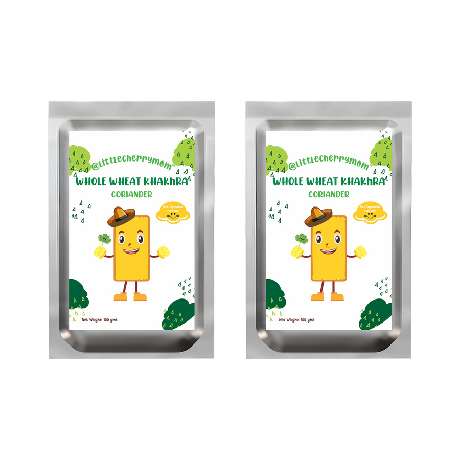 Littlecherrymom Whole Wheat Khakhra — Crispy Baked Snack for Kids & Families | No Maida, No Fried Chips