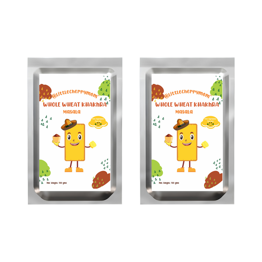 Littlecherrymom Whole Wheat Khakhra — Crispy Baked Snack for Kids & Families | No Maida, No Fried Chips
