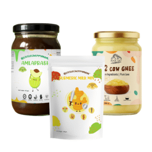 Winter Immunity Booster Combo = Amlaprash(450 gm) + Turmeric Milk Mix(150gm) + A2 Bilona Cow Ghee(500 gm)